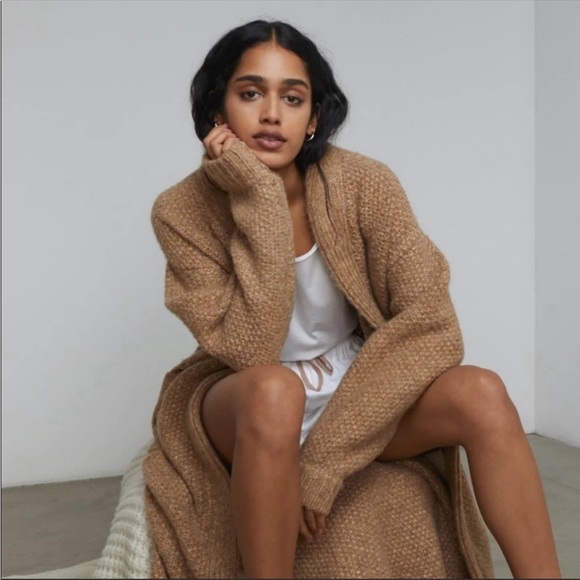 NEW Lunya chunky wool belted robe - Picture 2 of 13